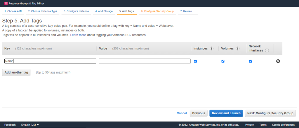 Add Tags step in implementing AWS S3 backup | Zmanda