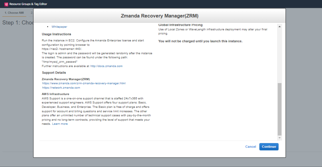 Usage instructions for ZRM in implementing AWS S3 backup | Zmanda