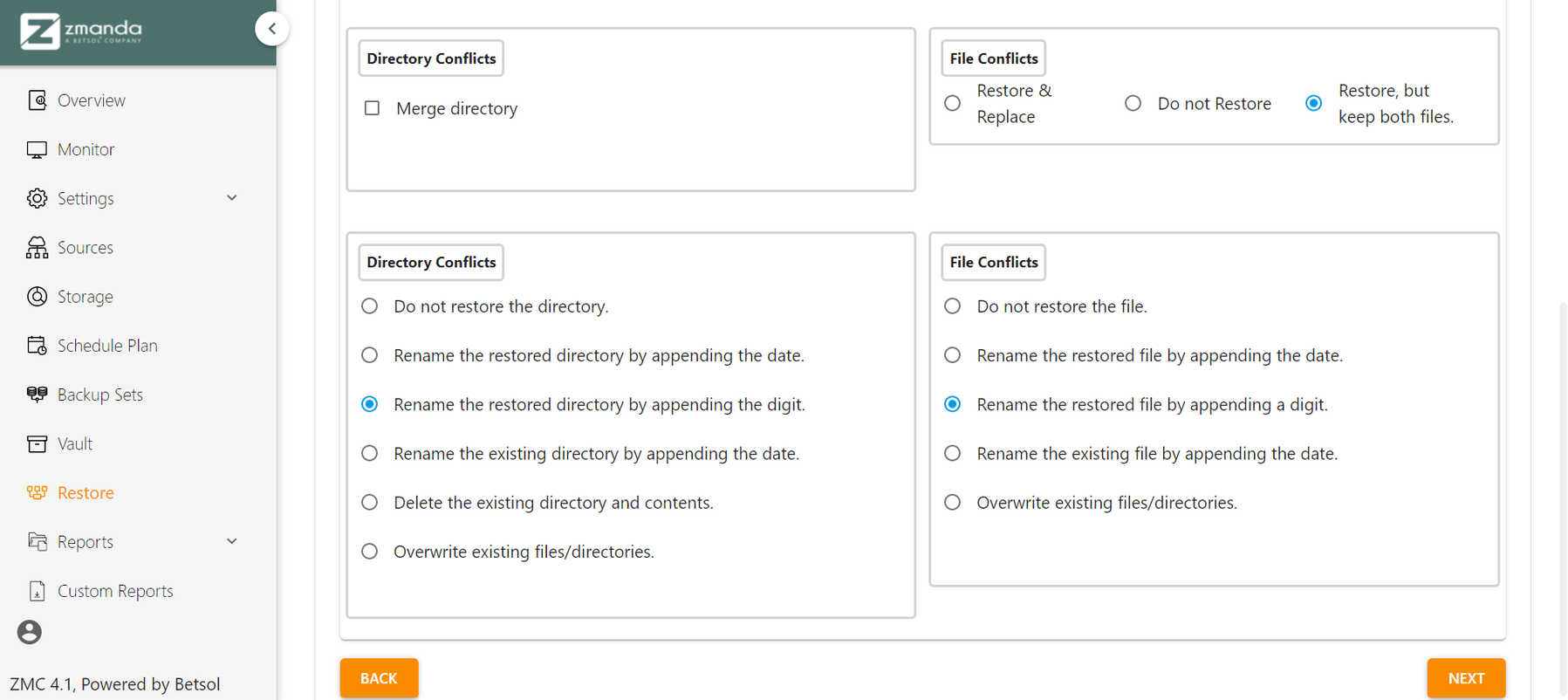 ZMC | Data Restoration