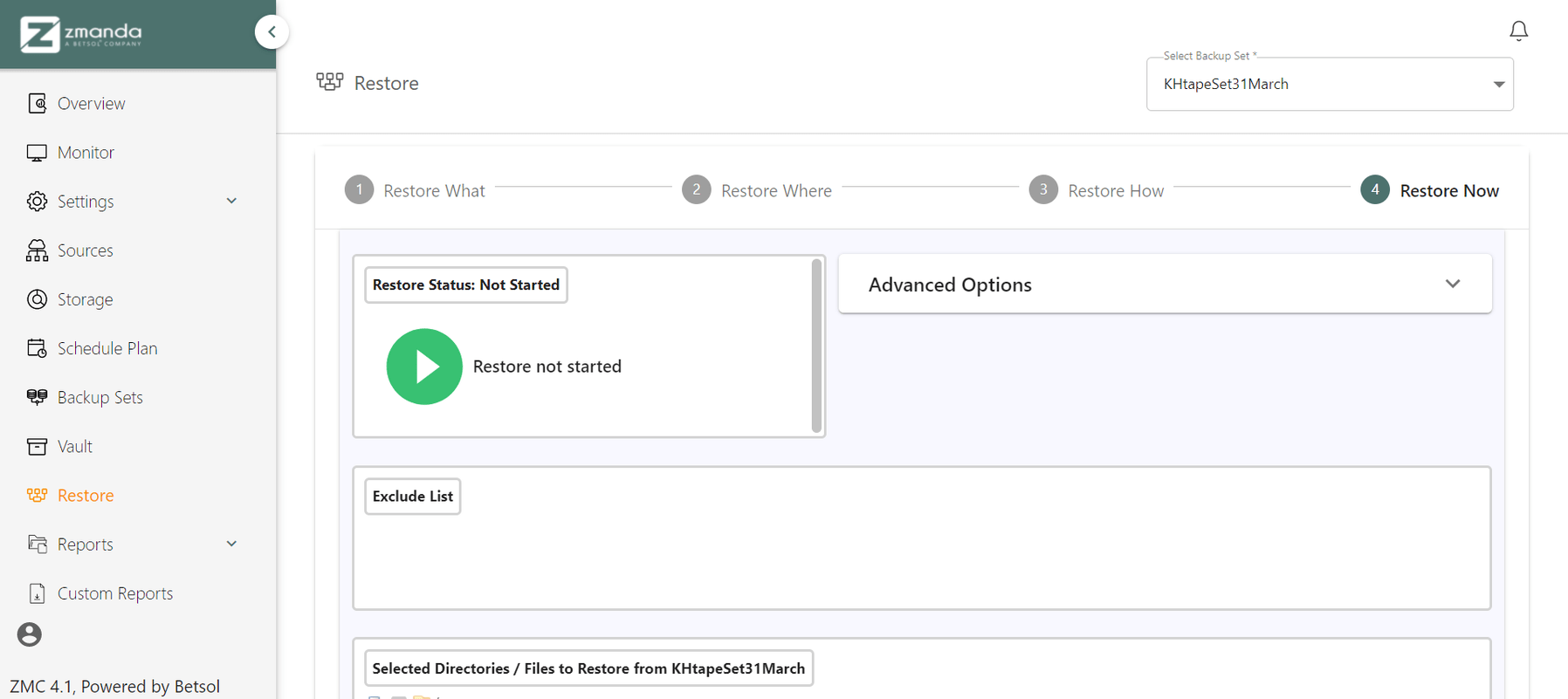 ZMC | Data Restoration