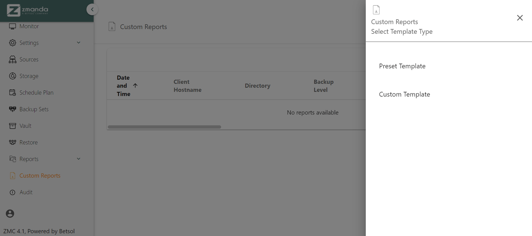 ZMC | Custom reports