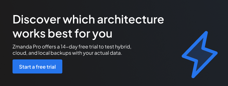 CTA - choosing the right backup solution - Different architectures