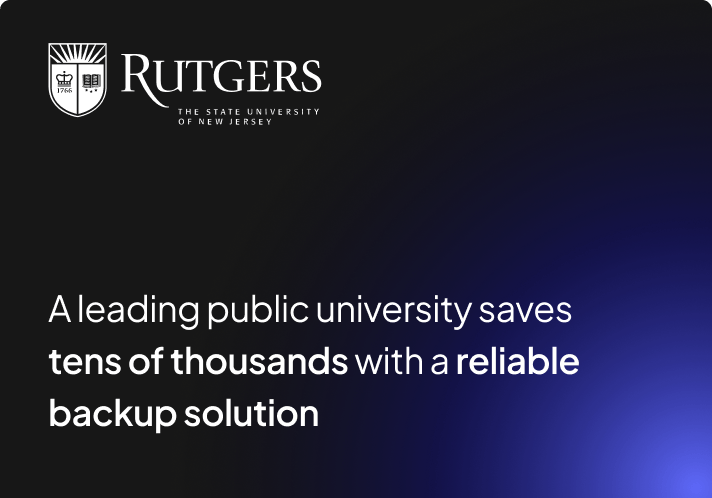 Reliable backup solution for universities