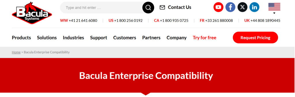 Bacula Enterprise Homepage