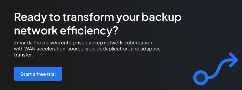 Zmanda Pro enterprise backup network optimization | CTA