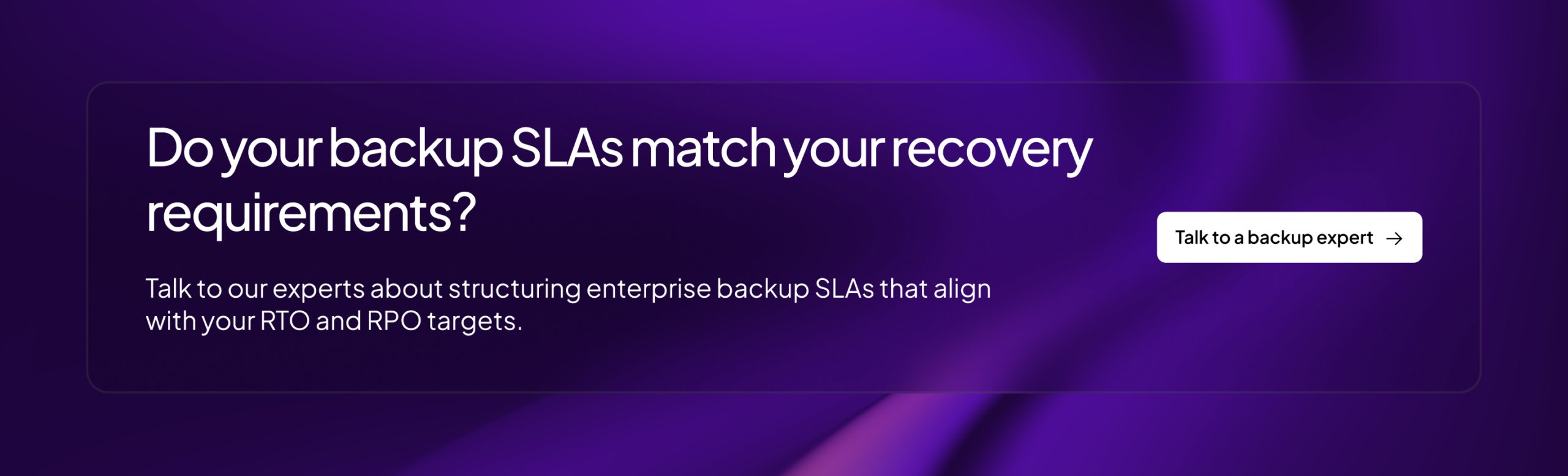 Enterprise Backup SLA Requirements | Zmanda Pro CTA