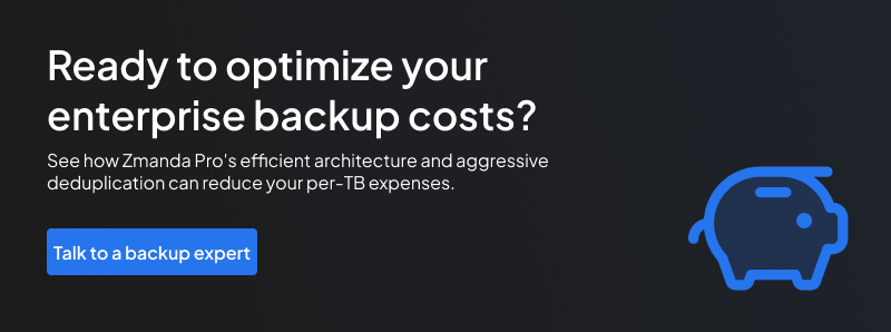 Ready to optimize enterprise backup cost per TB? | CTA
