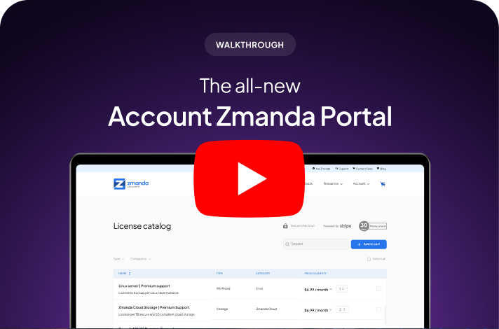 Account Zmanda Portal