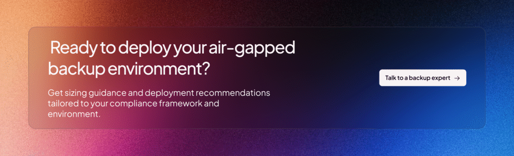 Zmanda Pro air-gapped backup deployment | CTA