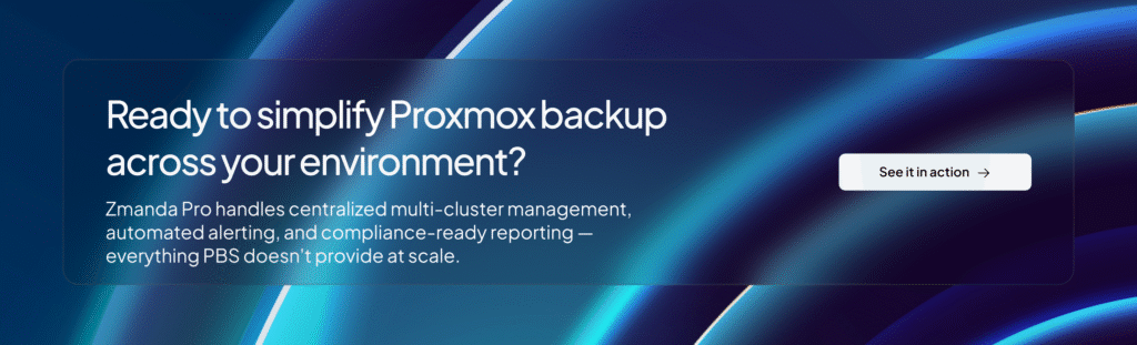 proxmox backup server requirements | Zmanda Pro CTA