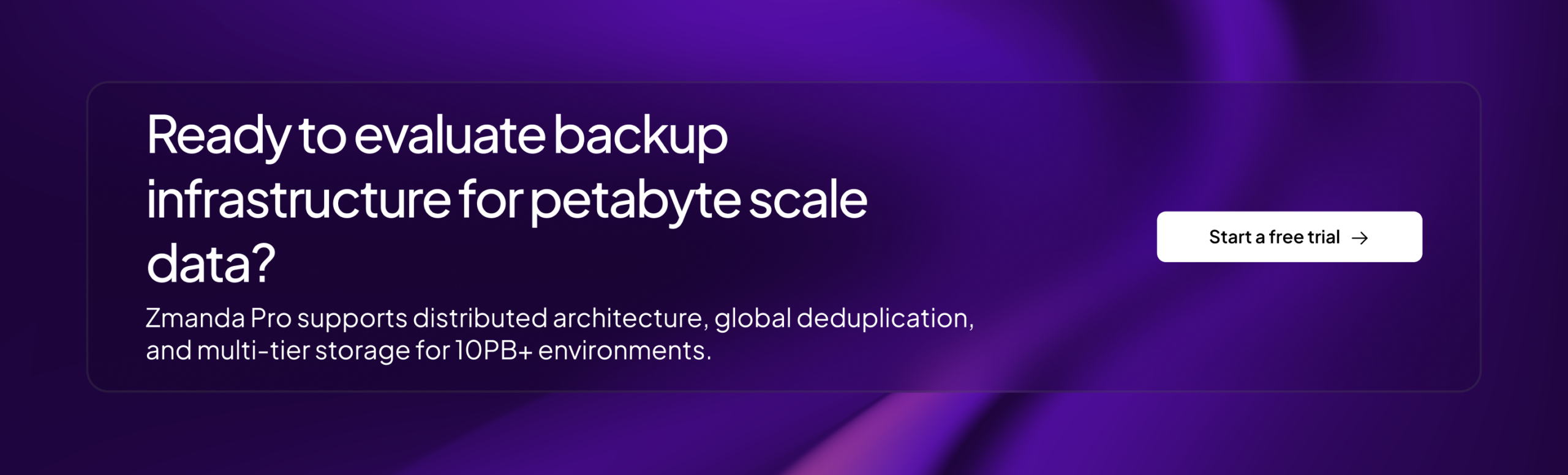 Petabyte-Scale Backup | Zmanda Pro CTA