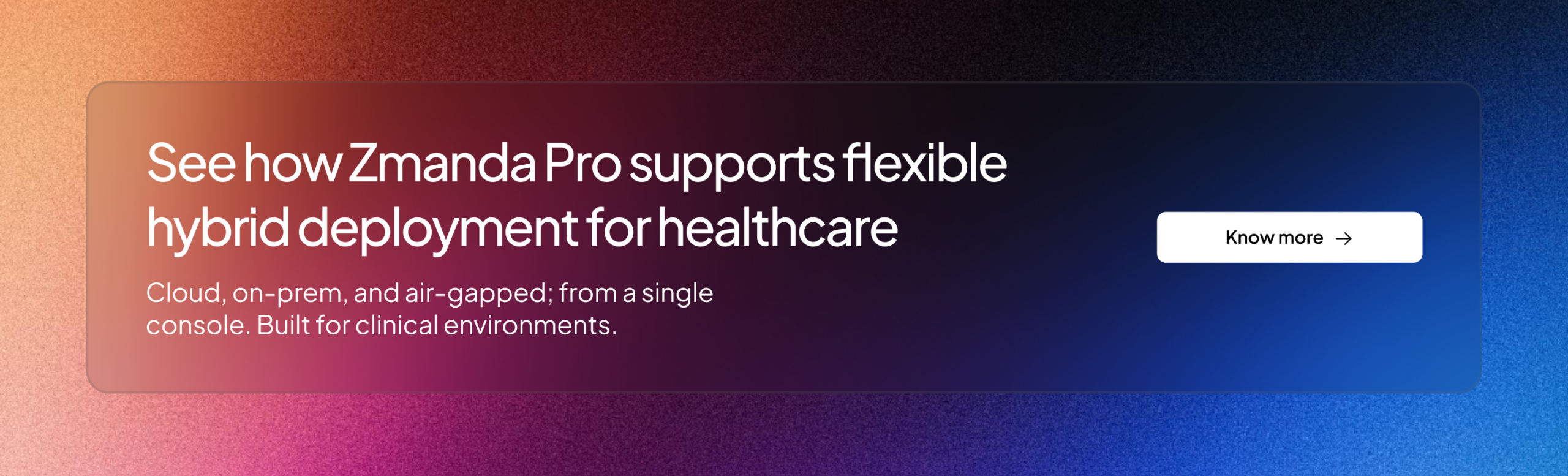 cloud backup and disaster recovery for healthcare | Zmanda Pro CTA