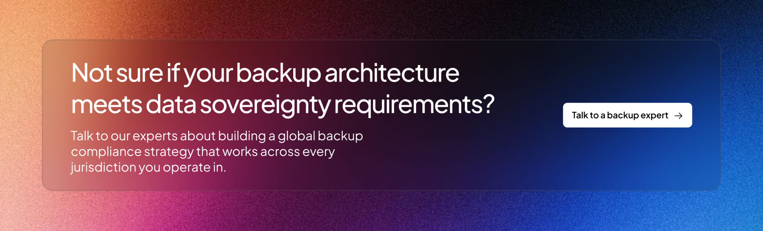 global backup compliance | Zmanda Pro CTA